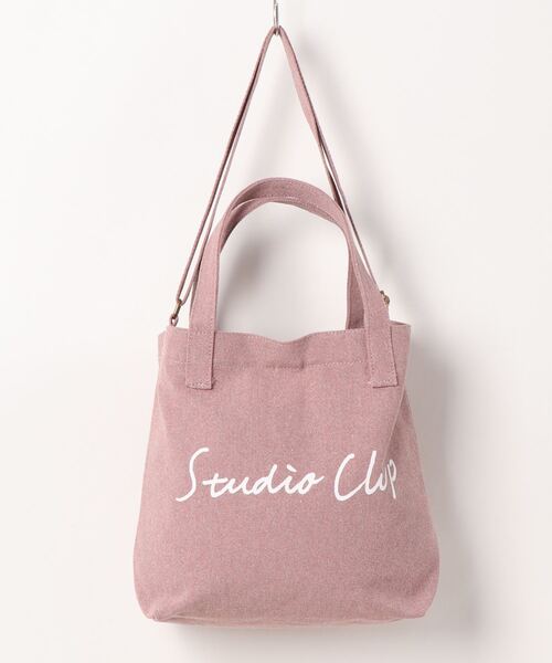studio CLIP(スタディオクリップ)の「scrap yarn2WAYバッグ(エコバッグ/サブバッグ・レディース・ベージュ/グレー/ピンク・FREE)」の1枚目の写真
