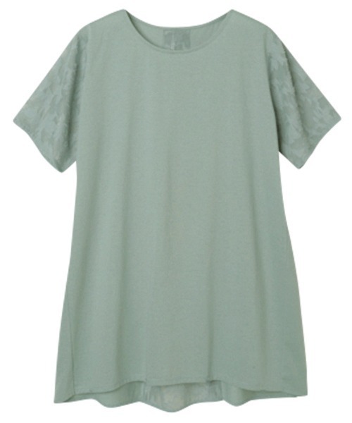 RANAN(ラナン)の「接触冷感/綿100%バックシャンプルオーバー(Tシャツ/カットソー・レディース・セージグリーン/ネイビー・LL/L/M)」の7枚目の写真