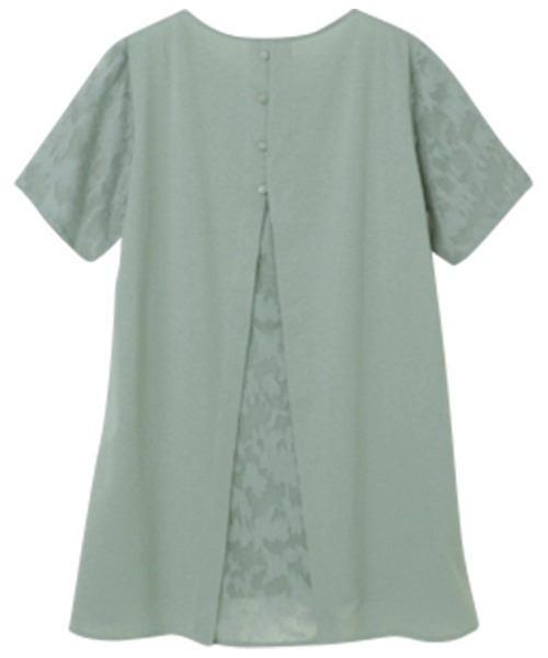 RANAN(ラナン)の「接触冷感/綿100%バックシャンプルオーバー(Tシャツ/カットソー・レディース・セージグリーン/ネイビー・LL/L/M)」の8枚目の写真