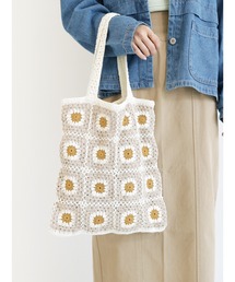 ehka sopo | 配色かぎ針編みトートバッグ(トートバッグ)