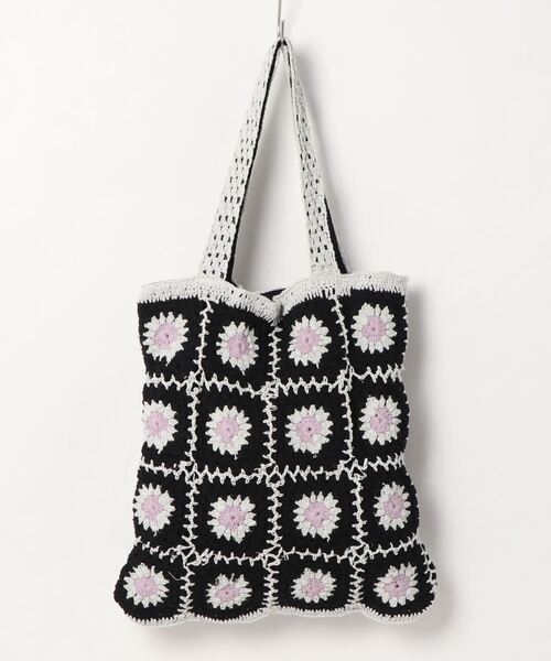 ehka sopo（エヘカソポ）の「配色かぎ針編みトートバッグ（トートバッグ・レディース・ブラック/グリーン/キナリ・ﾌﾘ-）」の10枚目の写真