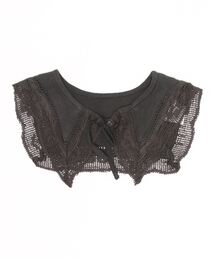 A BOND | 製品染めレースつけ衿（S～LL）(付け襟)