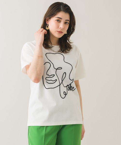 Paradise Picnic（パラダイスピクニック）の「dollupoops フェイスロープＴシャツ（Tシャツ/カットソー・レディース・ホワイト/ブラック・FREE）」の2枚目の写真