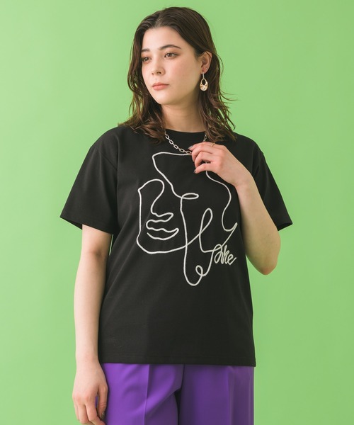 Paradise Picnic（パラダイスピクニック）の「dollupoops フェイスロープＴシャツ（Tシャツ/カットソー・レディース・ホワイト/ブラック・FREE）」の5枚目の写真