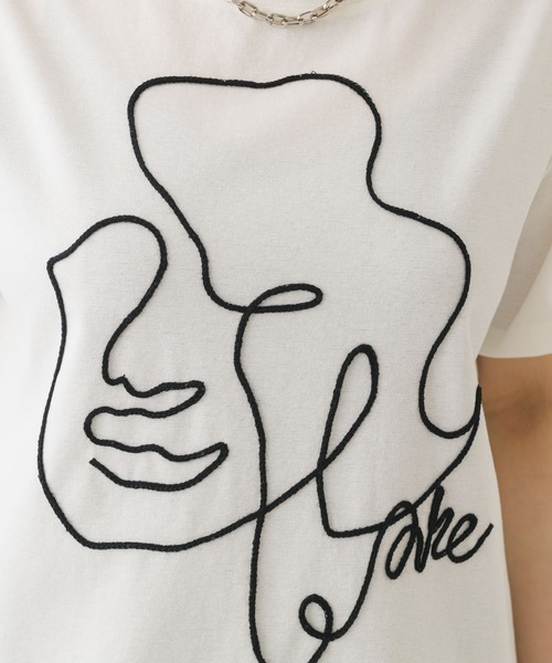 Paradise Picnic（パラダイスピクニック）の「dollupoops フェイスロープＴシャツ（Tシャツ/カットソー・レディース・ホワイト/ブラック・FREE）」の15枚目の写真