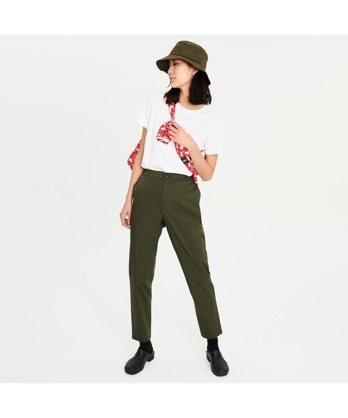 AIGLE（エーグル）の「吸水速乾 ストレッチ スリム テーパードパンツ（その他パンツ・レディース・ブラック/モスグリーン/アイボリー・38/36/34）」の3枚目の写真