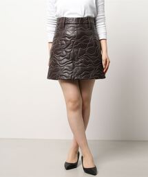 GANNI Lamb Leather SKIRT F6389