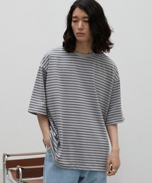 WYM LIDNM | 【WYM LIDNM】NARROW BORDER WIDE TEE(Tシャツ/カットソー)