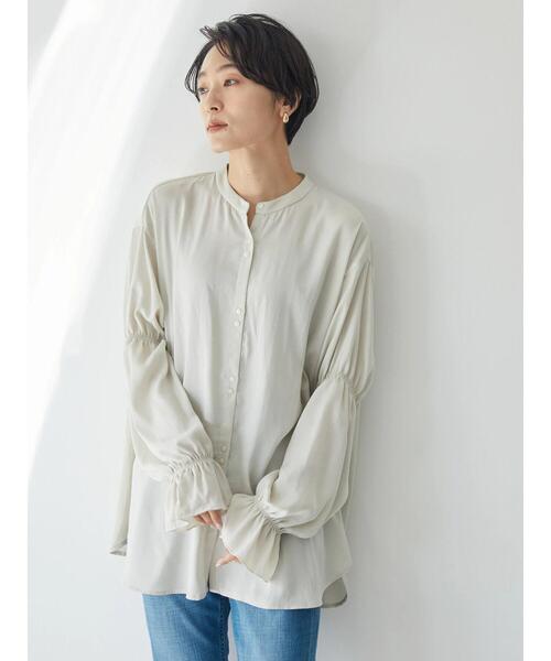 AMERICAN HOLIC（アメリカンホリック）の「キャンディースリーブとろみブラウス（シャツ/ブラウス・レディース・サックスブルー/アイボリー・L/M）」の17枚目の写真