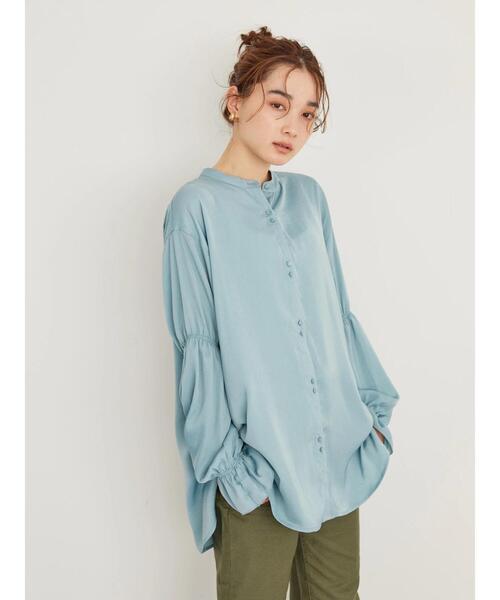 AMERICAN HOLIC（アメリカンホリック）の「キャンディースリーブとろみブラウス（シャツ/ブラウス・レディース・サックスブルー/アイボリー・L/M）」の18枚目の写真