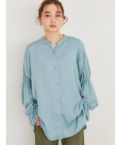 AMERICAN HOLIC（アメリカンホリック）の「キャンディースリーブとろみブラウス（シャツ/ブラウス・レディース・サックスブルー/アイボリー・L/M）」の12枚目の写真