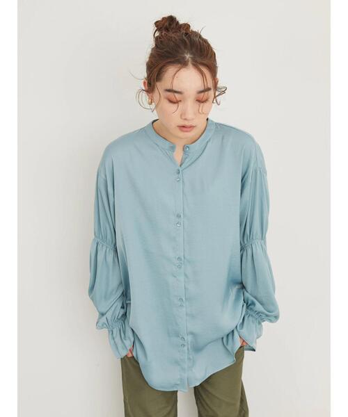 AMERICAN HOLIC（アメリカンホリック）の「キャンディースリーブとろみブラウス（シャツ/ブラウス・レディース・サックスブルー/アイボリー・L/M）」の13枚目の写真