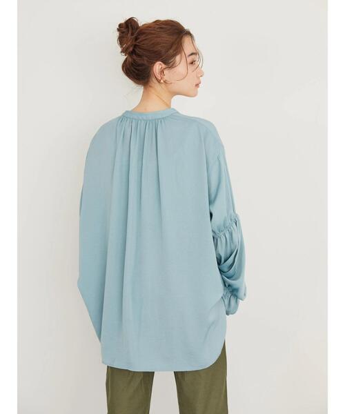 AMERICAN HOLIC（アメリカンホリック）の「キャンディースリーブとろみブラウス（シャツ/ブラウス・レディース・サックスブルー/アイボリー・L/M）」の14枚目の写真
