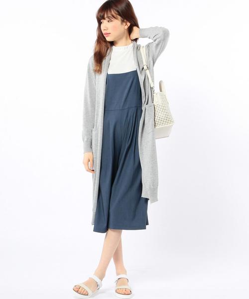 Another Edition（アナザーエディション）の「ロングカーディガン/AEBC COTTON LONG CGN◆（カーディガン/ボレロ・レディース・ブラック/グレー/ベージュ・ﾌﾘ-）」の6枚目の写真