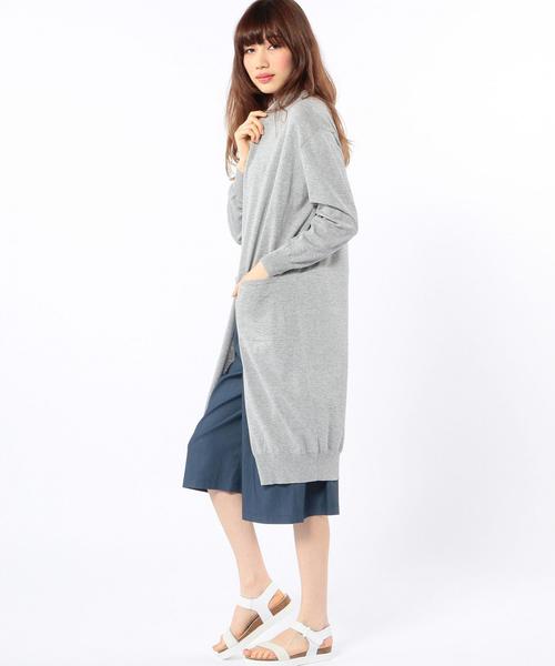 Another Edition（アナザーエディション）の「ロングカーディガン/AEBC COTTON LONG CGN◆（カーディガン/ボレロ・レディース・ブラック/グレー/ベージュ・ﾌﾘ-）」の14枚目の写真