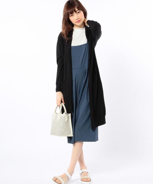 Another Edition（アナザーエディション）の「ロングカーディガン/AEBC COTTON LONG CGN◆（カーディガン/ボレロ・レディース・ブラック/グレー/ベージュ・ﾌﾘ-）」の7枚目の写真