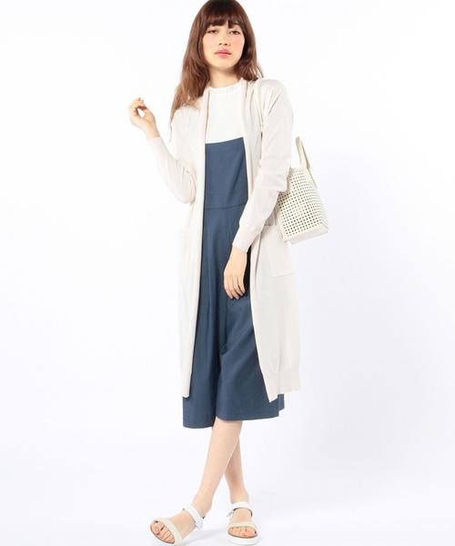 Another Edition（アナザーエディション）の「ロングカーディガン/AEBC COTTON LONG CGN◆（カーディガン/ボレロ・レディース・ブラック/グレー/ベージュ・ﾌﾘ-）」の10枚目の写真