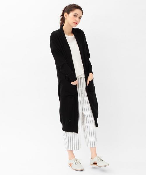 Another Edition（アナザーエディション）の「ロングカーディガン/AEBC COTTON LONG CGN◆（カーディガン/ボレロ・レディース・ブラック/グレー/ベージュ・ﾌﾘ-）」の12枚目の写真