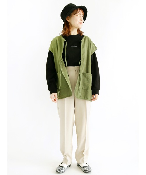 ehka sopo（エヘカソポ）の「センタープレスパンツ（その他パンツ・レディース・チャコール/パープル/ベージュ・ﾌﾘ-）」の18枚目の写真