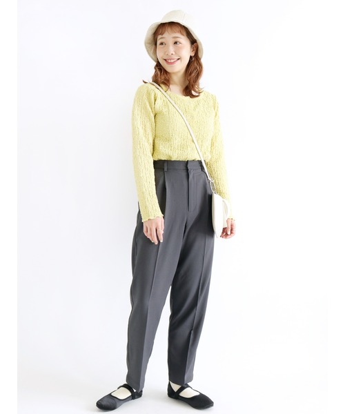 ehka sopo（エヘカソポ）の「センタープレスパンツ（その他パンツ・レディース・チャコール/パープル/ベージュ・ﾌﾘ-）」の9枚目の写真