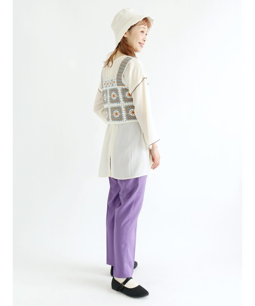 ehka sopo（エヘカソポ）の「センタープレスパンツ（その他パンツ・レディース・チャコール/パープル/ベージュ・ﾌﾘ-）」の8枚目の写真