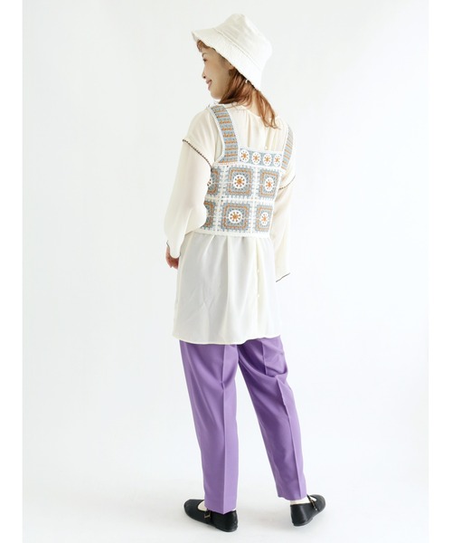 ehka sopo（エヘカソポ）の「センタープレスパンツ（その他パンツ・レディース・チャコール/パープル/ベージュ・ﾌﾘ-）」の7枚目の写真