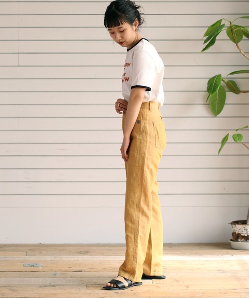 cepo（セポ）の「コットンリネンカラーパンツ　セットアップ可能（その他パンツ・レディース・カーキ/イエロー/オレンジ/ブルー・S/M/L）」の9枚目の写真