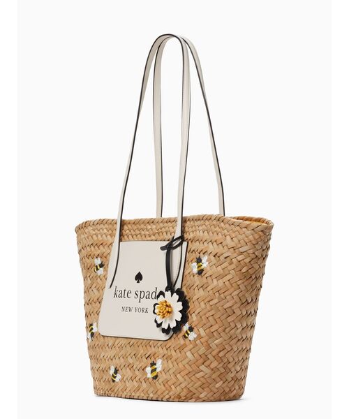 kate spade new york（ケイトスペード ニューヨーク）の「ストロー トート（トートバッグ・レディース・ベージュ・ONESIZE）」の4枚目の写真