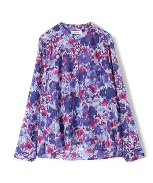 イザベルマランエトワール フラワープリント コットン フリルブラウス ISABEL MARANT ETOILE コットン フラワープリントブラウス