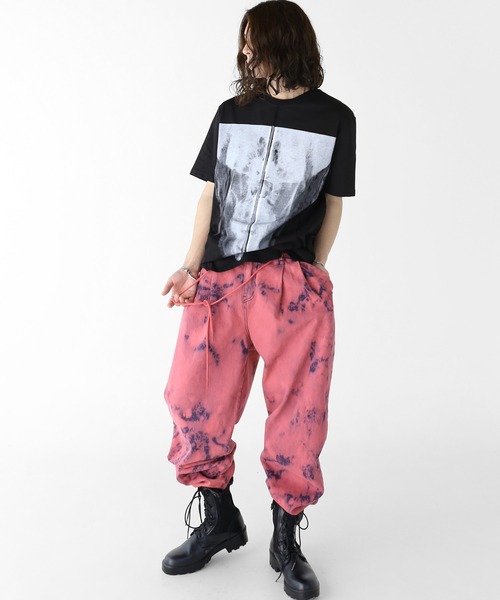 minsobi（ミンソビ）の「プリント半袖Tシャツ（Tシャツ/カットソー・メンズ・ホワイト/ブラック・FREE）」の5枚目の写真