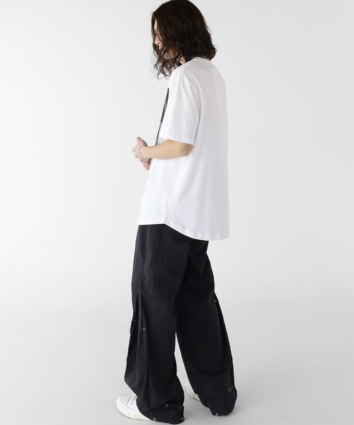 minsobi（ミンソビ）の「プリント半袖Tシャツ（Tシャツ/カットソー・メンズ・ホワイト/ブラック・FREE）」の4枚目の写真