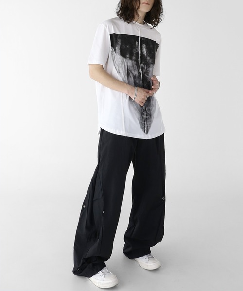 minsobi（ミンソビ）の「プリント半袖Tシャツ（Tシャツ/カットソー・メンズ・ホワイト/ブラック・FREE）」の22枚目の写真