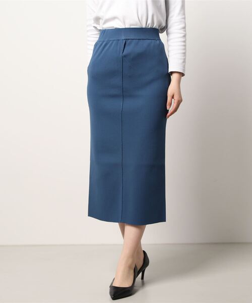 Q（キュー）の「ダンボールタイトスカート（スカート・レディース・ネイビー/マスタード/オレンジ/アイボリー・MEDIUM）」の12枚目の写真