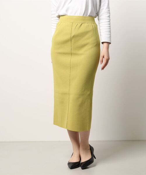 Q（キュー）の「ダンボールタイトスカート（スカート・レディース・ネイビー/マスタード/オレンジ/アイボリー・MEDIUM）」の13枚目の写真