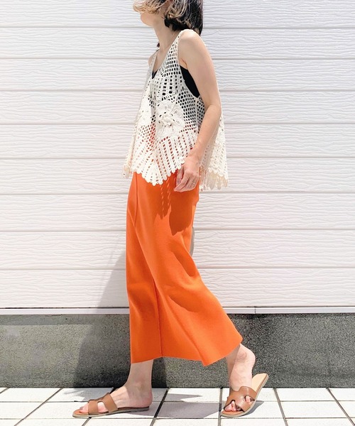 Q（キュー）の「ダンボールタイトスカート（スカート・レディース・ネイビー/マスタード/オレンジ/アイボリー・MEDIUM）」の22枚目の写真