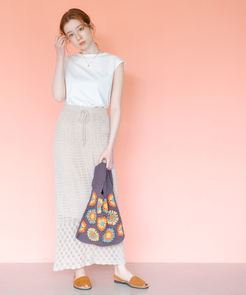 Crisp（クリスプ）の「クロシェモチーフバッグ（ハンドバッグ・レディース・ブラウン/アイボリー・FREE）」の15枚目の写真