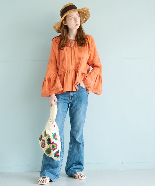 Crisp（クリスプ）の「クロシェモチーフバッグ（ハンドバッグ・レディース・ブラウン/アイボリー・FREE）」の19枚目の写真