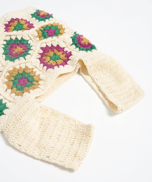 Crisp（クリスプ）の「クロシェモチーフバッグ（ハンドバッグ・レディース・ブラウン/アイボリー・FREE）」の12枚目の写真