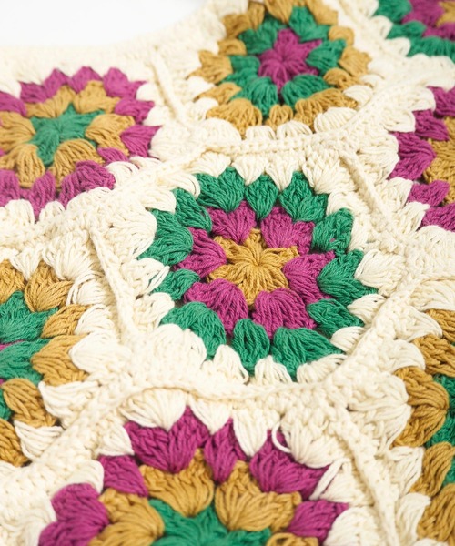 Crisp（クリスプ）の「クロシェモチーフバッグ（ハンドバッグ・レディース・ブラウン/アイボリー・FREE）」の13枚目の写真