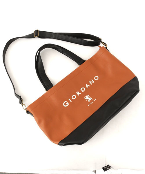 GIORDANO（ジョルダーノ）の「[GIORDANO]ライオンプリントPUレザーバイカラートートバッグ (2015年モデル）（トートバッグ・レディース・ホワイト/ブラウン/ネイビー・FREE）」の11枚目の写真