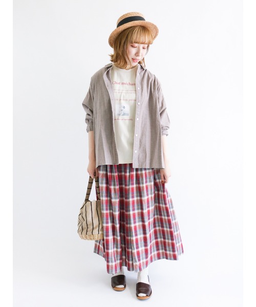 Samansa Mos2（サマンサ モスモス）の「チェックロングスカート（スカート・レディース・ネイビー/レッド/グリーン・ﾌﾘ-）」の11枚目の写真