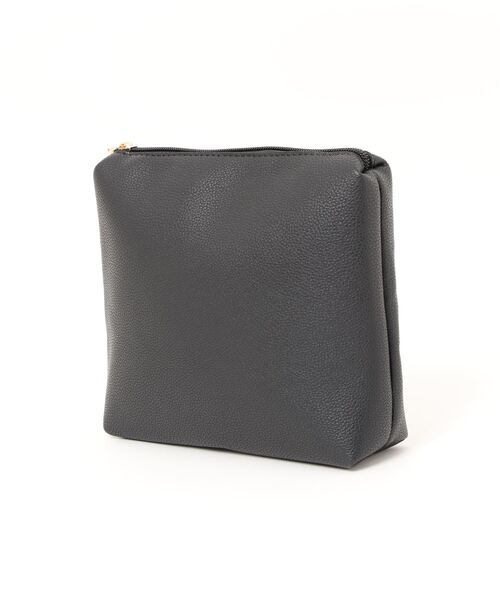 Chaco closet(チャコ クローゼット)の「フェイクレザー2wayポーチ付きスクエアトートBAG(トートバッグ・レディース・ブラック/キャメル・FREE)」の15枚目の写真