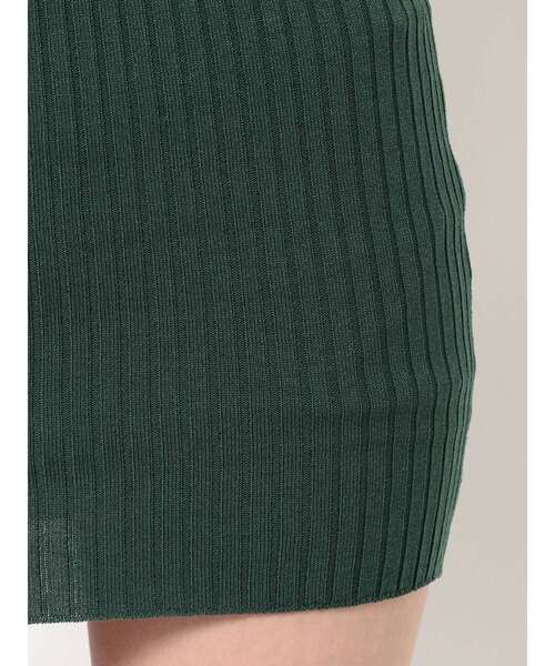 GYDA（ジェイダ）の「【セットアップ着用可】サイドライン ニットスカートライクショートパンツ（スカート・レディース・グリーン/ピンク/ブラック・FREE）」の6枚目の写真