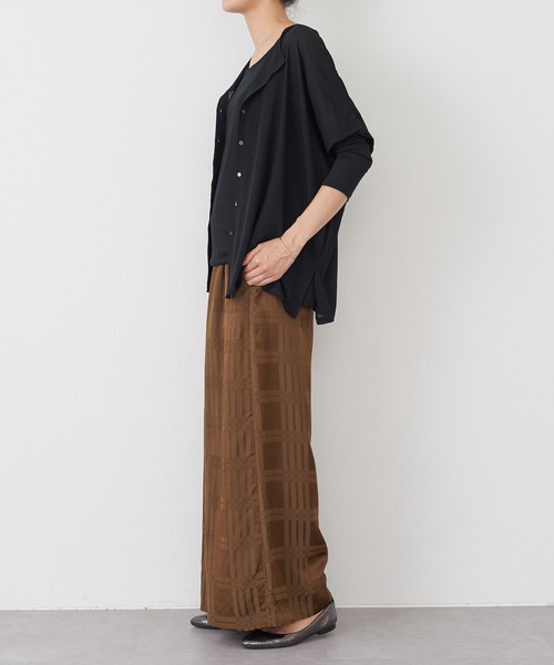 BEARDSLEY（ビアズリー）の「シャドーチェックパンツ:すぐにお届け！（その他パンツ・レディース・グレー/キャメル/ネイビー・FREE）」の22枚目の写真