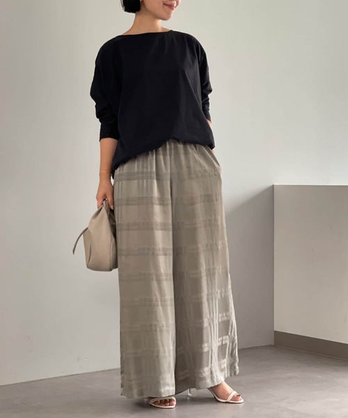 BEARDSLEY（ビアズリー）の「シャドーチェックパンツ:すぐにお届け！（その他パンツ・レディース・グレー/キャメル/ネイビー・FREE）」の18枚目の写真