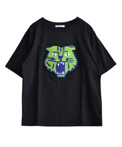 e-zakkamania stores(イーザッカマニアストアーズ)の「サガラ刺繍 タイガーTシャツ(Tシャツ/カットソー・レディース・ブラック・フリー)」の3枚目の写真