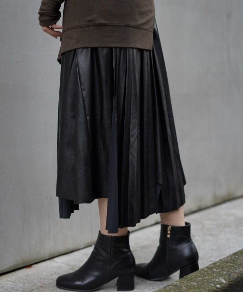 ADDICT NOIR(アディクトノアー)の「ADDICT NOIR/アディクト ノアー/Pleats Skirt(スカート・レディース・ブラック・FREE)」の9枚目の写真