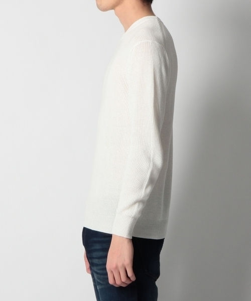THE SHOP TK （ザ ショップ ティーケー ）の「クルーネック綿ニット（ニット/セーター・メンズ・ホワイト/グレー/イエロー/ブルー・03/04/02）」の5枚目の写真