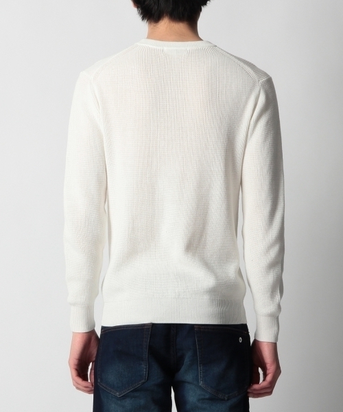 THE SHOP TK （ザ ショップ ティーケー ）の「クルーネック綿ニット（ニット/セーター・メンズ・ホワイト/グレー/イエロー/ブルー・03/04/02）」の6枚目の写真