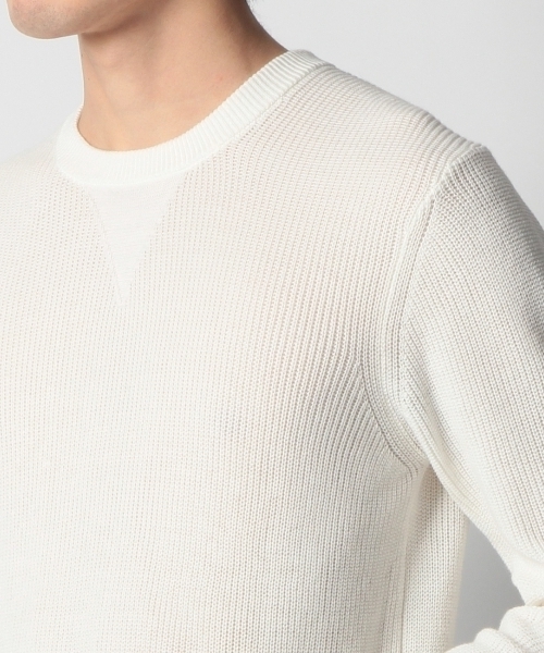 THE SHOP TK （ザ ショップ ティーケー ）の「クルーネック綿ニット（ニット/セーター・メンズ・ホワイト/グレー/イエロー/ブルー・03/04/02）」の7枚目の写真